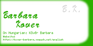 barbara kover business card
